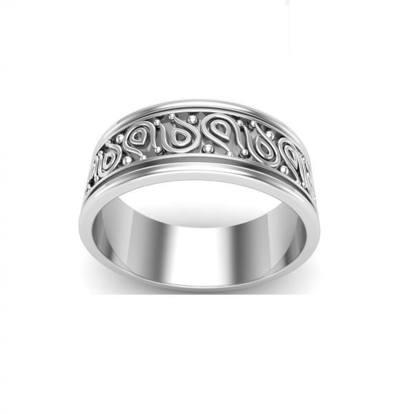 Bague anneau argent Mandala